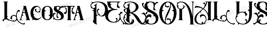 Lacosta PERSONAL USE字体转换